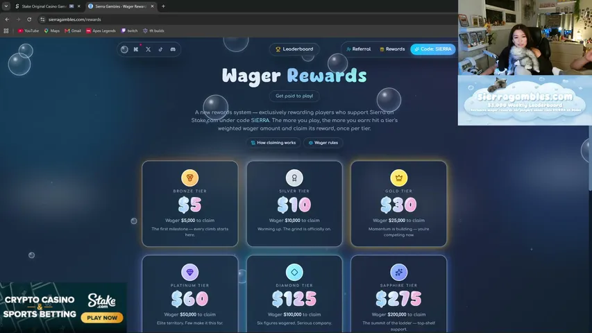 max wins only (giveaway if we cashout)🔥 | $2000 WEEKLY !LEADERBOARD 🏆!stake !discord