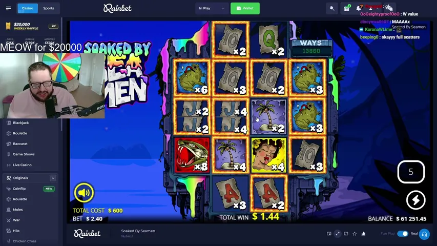 Bean playing Slots & Casino - Live Casino Stream