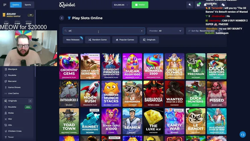 Bean playing Slots & Casino - Live Casino Stream