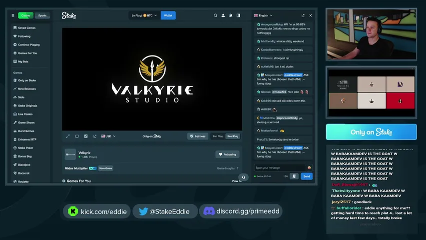Eddie playing Slots & Casino - Live Casino Stream