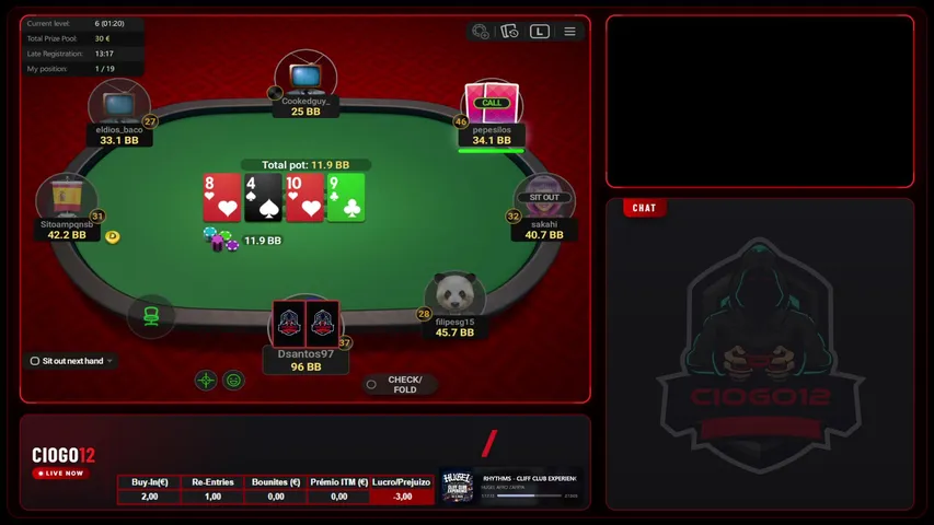 ciogo12 playing Poker - Live Casino Stream