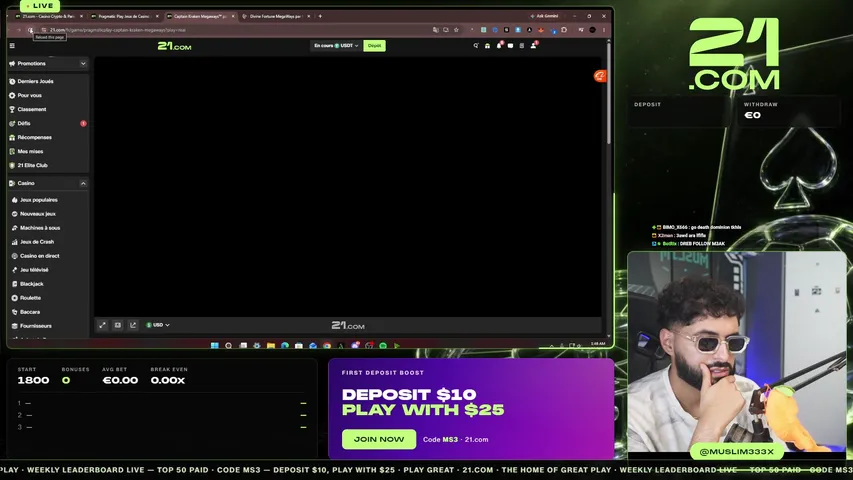 muslim333x playing Slots & Casino - Live Casino Stream