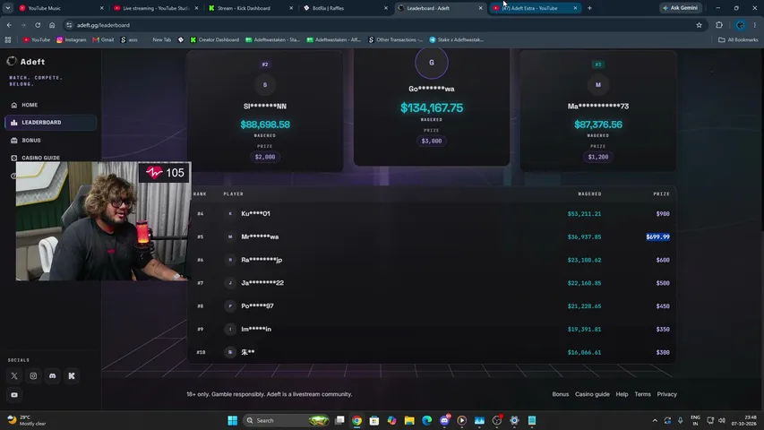 adeftwastaken playing Slots & Casino - Live Casino Stream