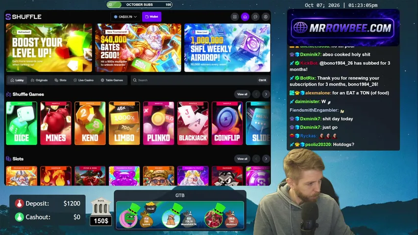 mrrowbee playing Slots & Casino - Live Casino Stream