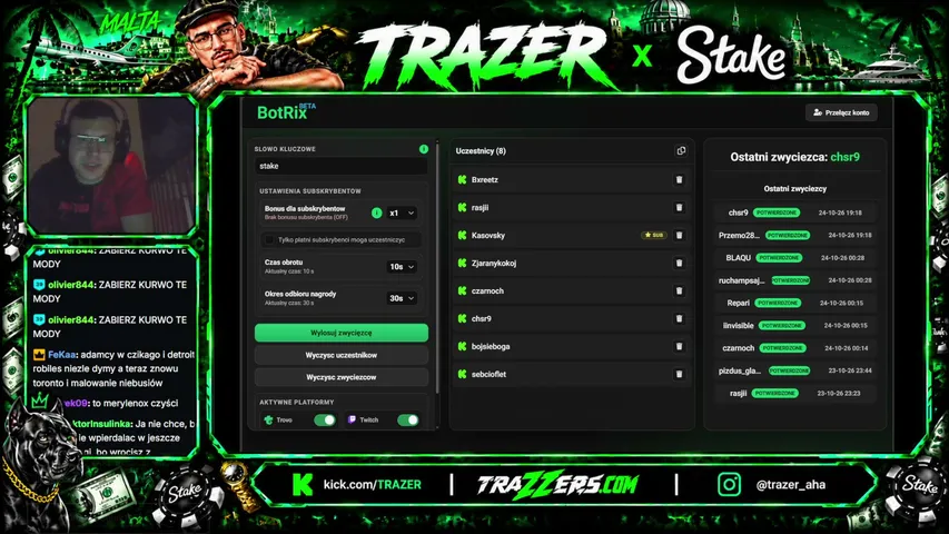 trazer live stream