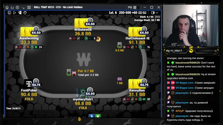 Mysteryfish132 playing Monopoly Poker - Live Casino Stream