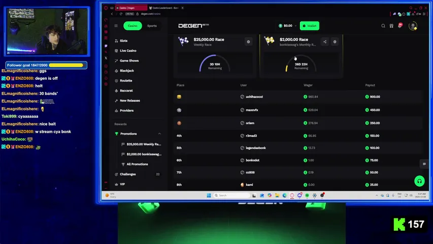 bonkisswag playing Slots & Casino - Live Casino Stream