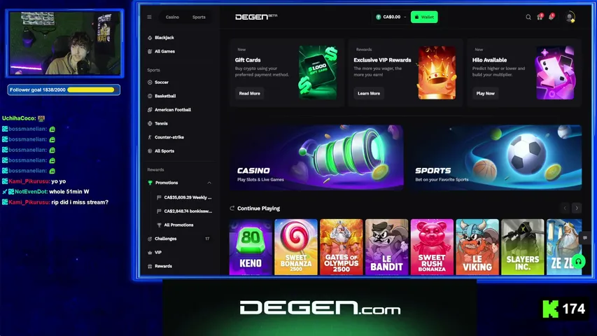 bonkisswag playing Slots & Casino - Live Casino Stream