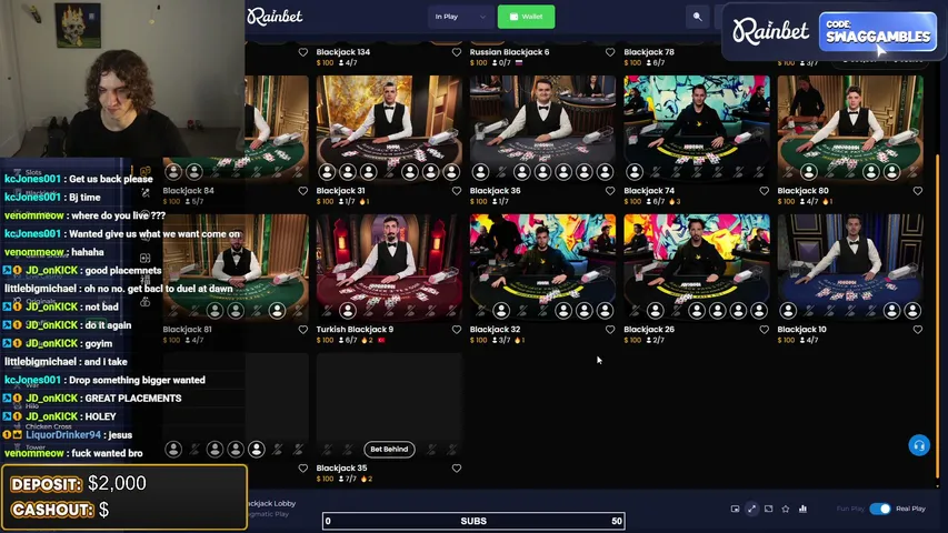 swaggambles playing Slots & Casino - Live Casino Stream