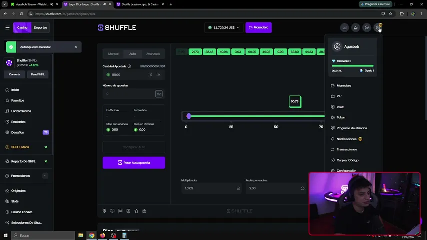 Agusbob playing Slots & Casino - Live Casino Stream