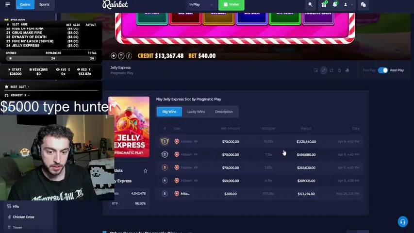 markjolly playing Slots & Casino - Live Casino Stream